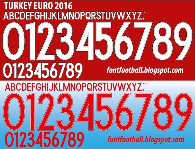 Font Vector Turkiye Turkey Euro 2016 kit_0