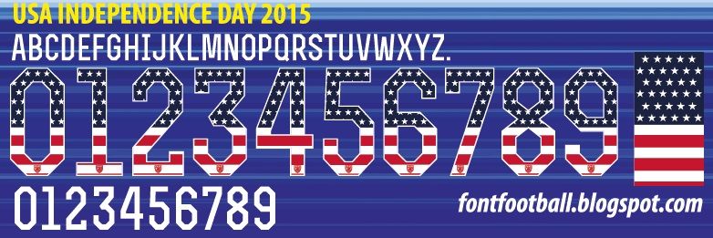 Font Vector USA Independence Day 2015 kit_0