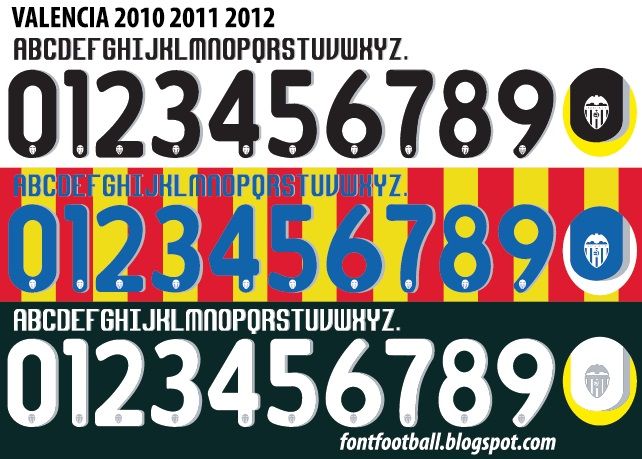 Font Vector Valencia CF 2010 2011 2012 kit_0