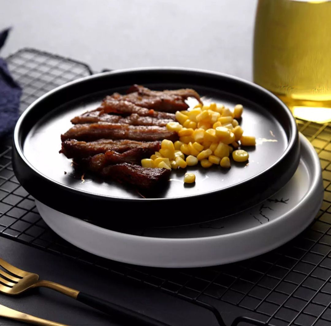 Piring Porselen Mewah Marble - Aneka Piring Hidangan Mewah Bahan Porselen Premium 1 Set_22