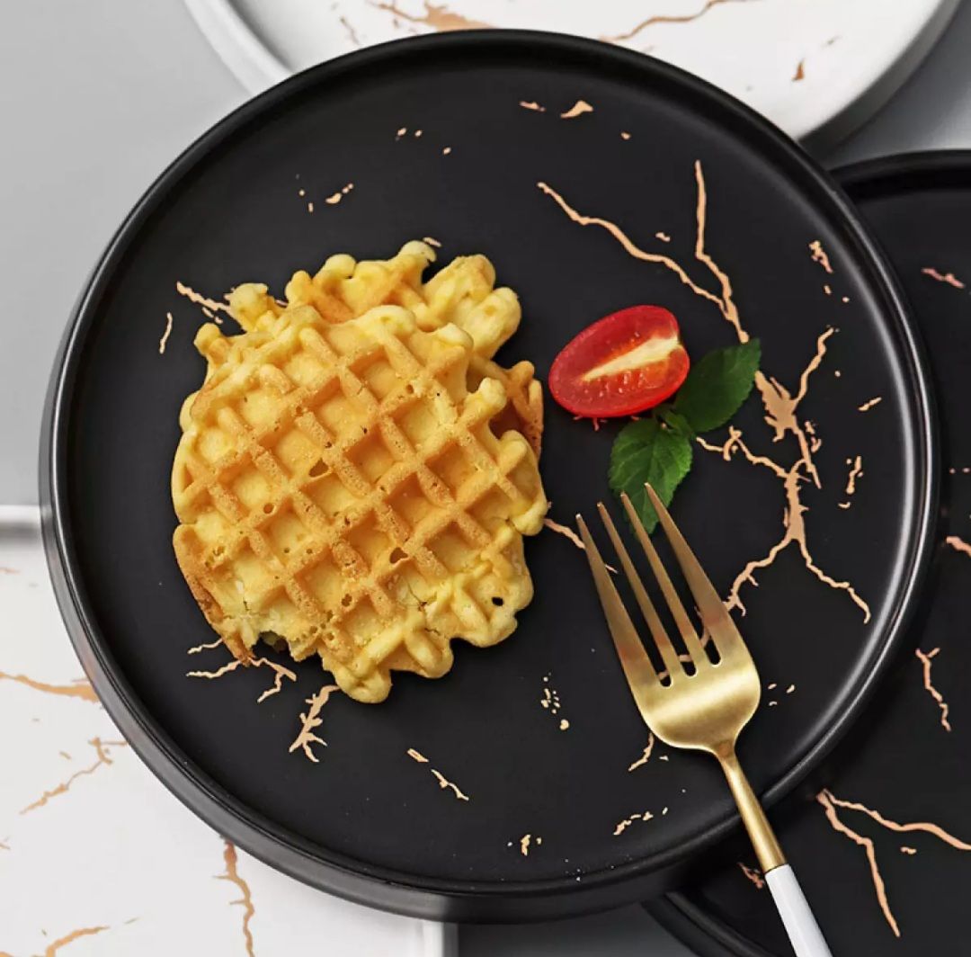 Piring Porselen Mewah Marble - Aneka Piring Hidangan Mewah Bahan Porselen Premium 1 Set_20