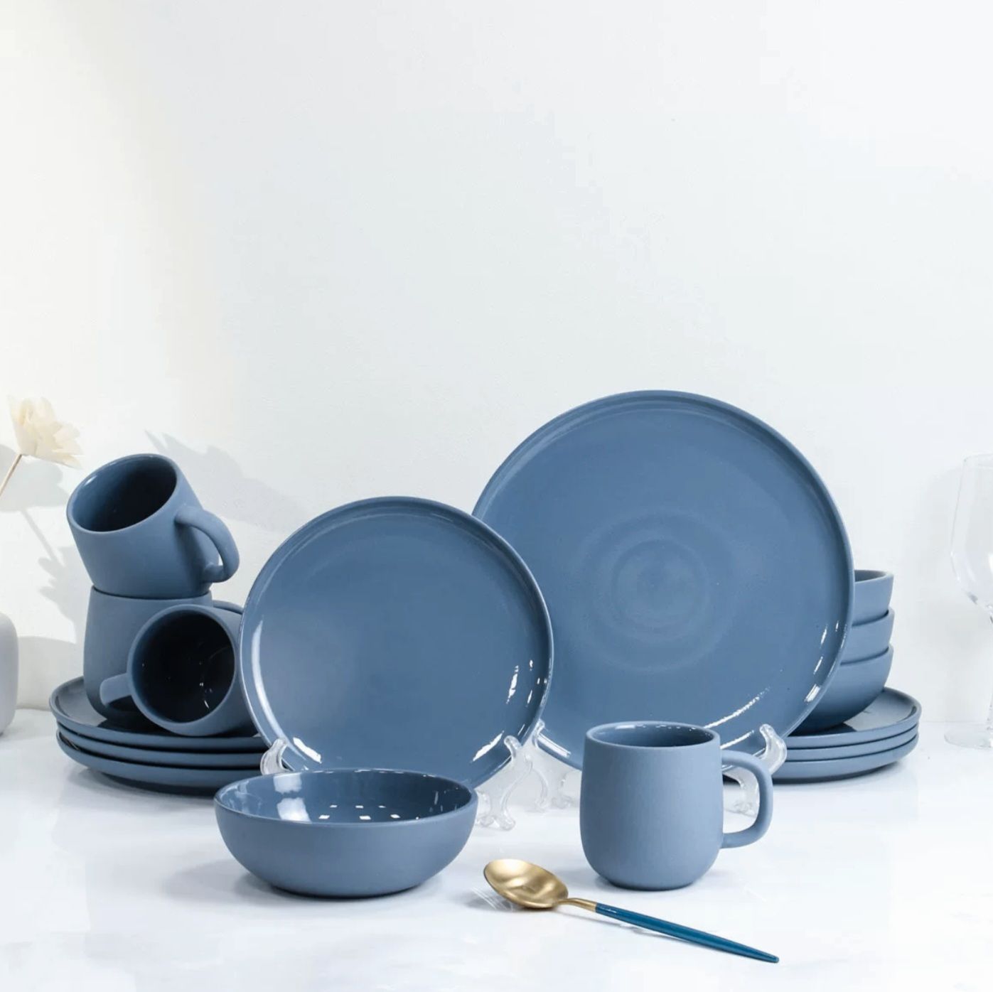 Piring Mangkuk Mug 1 Set Material Porselen Berkualitas Terkesan Mewah Aman untuk Penggunaan Microwave Untuk Berbagai Hidangan_0