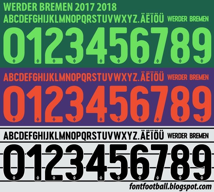 Font Vector Werder Bremen 2017 2018 kit_0