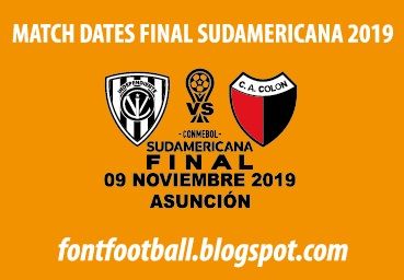 MDT Match Dates Final Sudamericana 2019_0