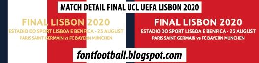 MDT Match Detail Date on Shirt Vector Final Champions League PSG vs Bayern Munchen (Final Lisbon 2020)_0