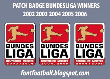 Patch Badge Bundesliga Winners 2002 2003 2004 2005 2006 Vector_0