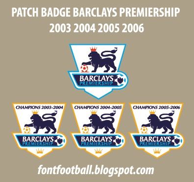 Patch Badge Barclays Premiership 2003 2004 2005 2006 Vector_0