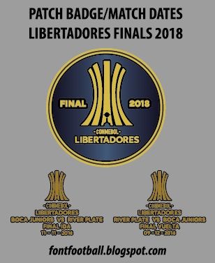 Patch Badge & Match Dates Libertadores Finals 2018 Vector_0