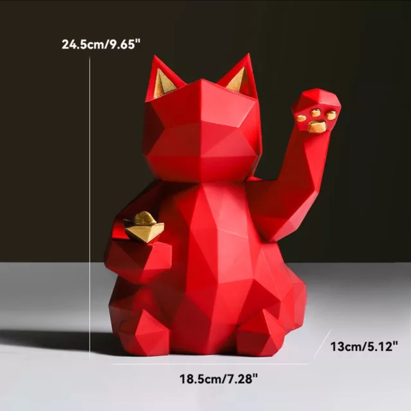 Patung Pajangan Kucing Hoki Maneki Neko Pembawa Keberuntungan Selamat Datang Modern Dekorasi Fengshui Meja Kantor Rumah Hadiah_11