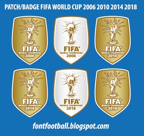Patch Badge Fifa World Cup 2006 2010 2014 2018 Champions_0