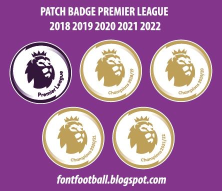 Patch Badge English Premier League EPL Champions 2018 2019 2020 2021 2022 Vector_0
