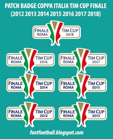 Patch Badge Coppa Italia TIM Cup Finale 2012 2013 2014 2015 2016 2017 2018 Vector_0
