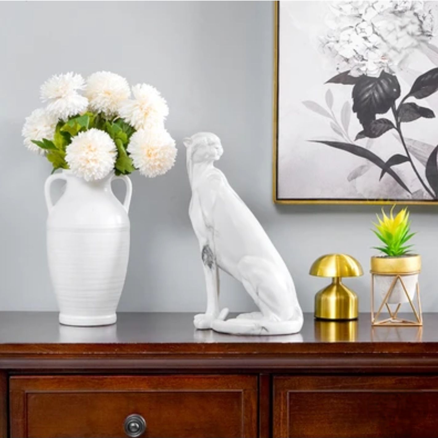 Pajangan Patung Shio Macan Jaguar Marble Premium Dekorasi Kantor Ruangan Rumah Kamar Tidur Fengshui Keberanian Dekorasi Pajangan Kreatif Modern_1