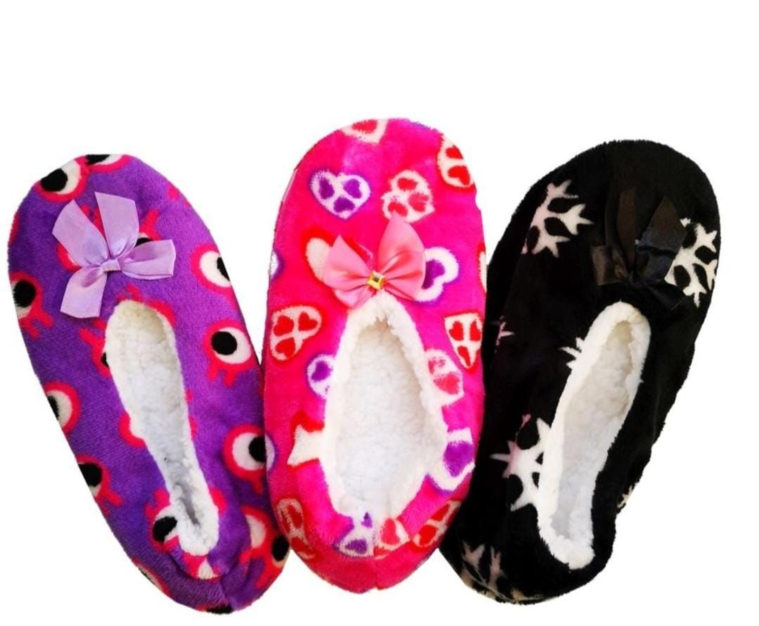 Ladies Fluffy Indoor Slippers_1