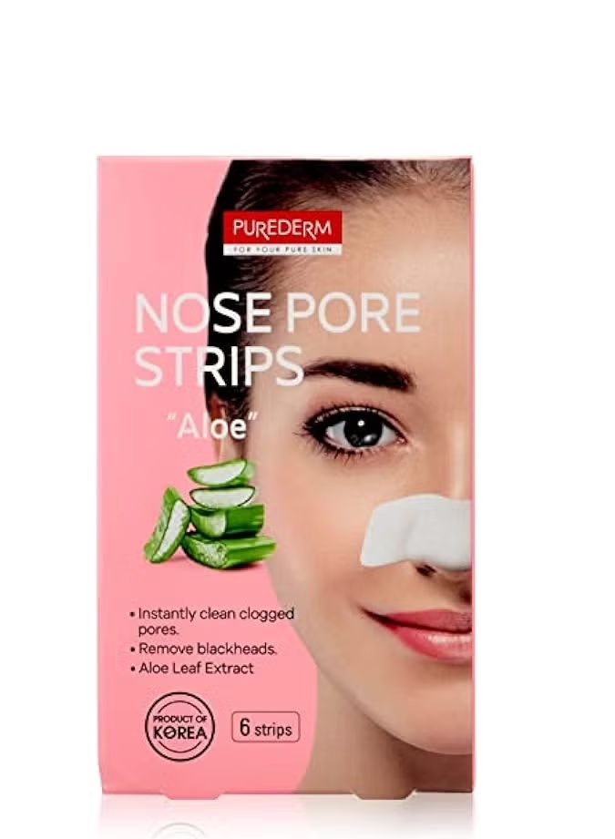 PUREDERM Nose Pore Strips Aloe – 6 Strips_0