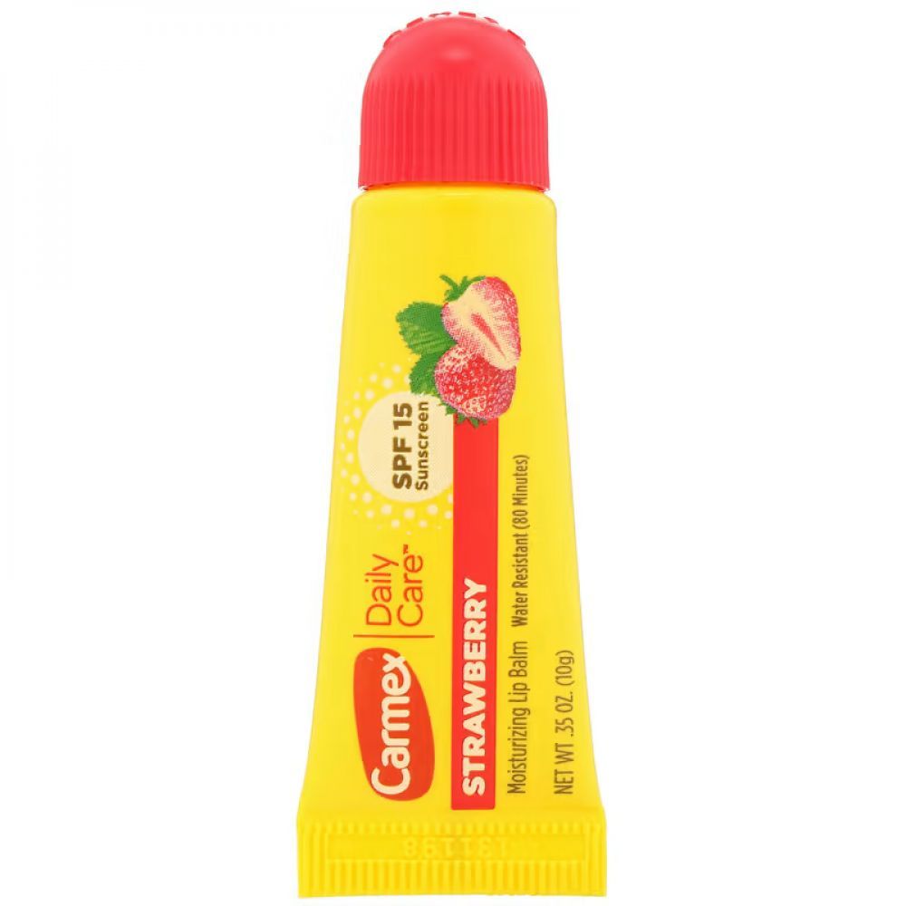 Carmex lip balm strawberry 15 SPF - كارمكس مرطب شفاه طبي مع عامل حماية من الشمس 15 _0
