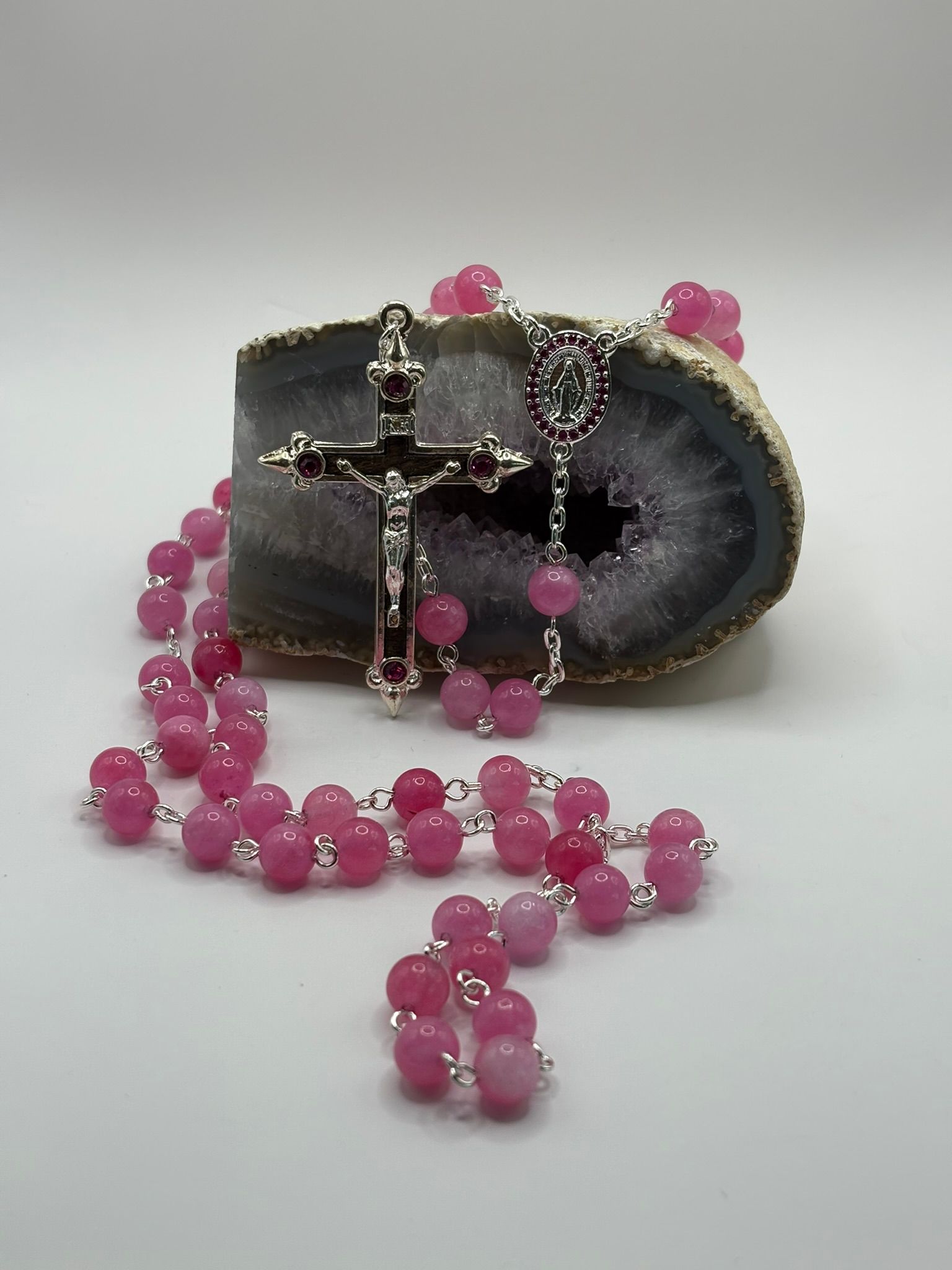 Rosario de Calcedonia Rosa de 8mm_1