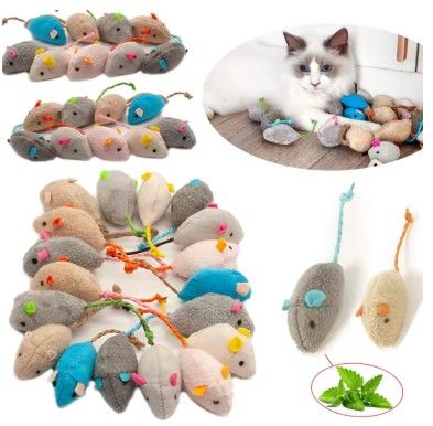 RATONCITO DE TELA JUGUETE PARA GATOS 3PCS_0