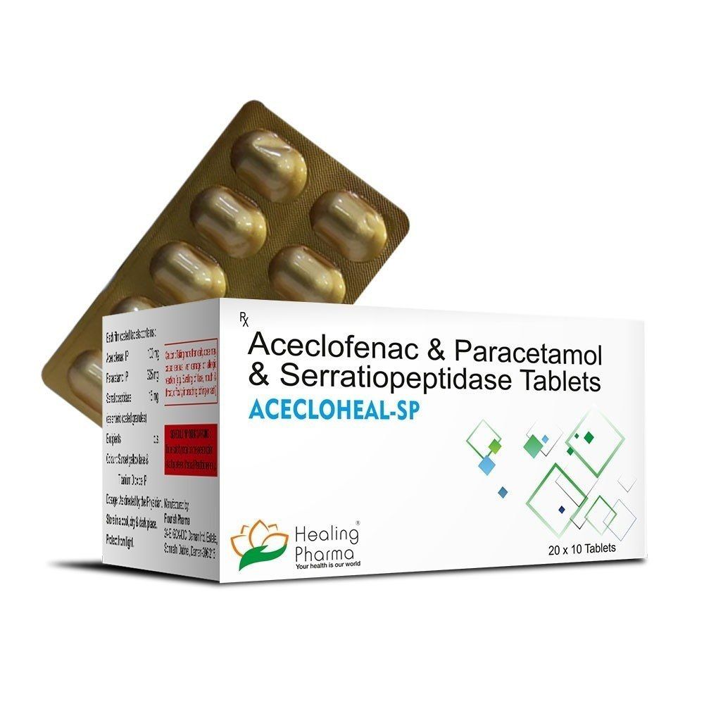 Aceclofenac Paracetamol Serratiopeptidase Tablet_0