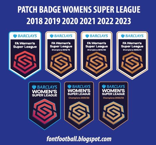 Patch Badge Women's Super League 2018 2019 2020 2021 2022 2023 Vector_0