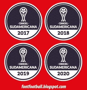 Patch Badge Sudamericana Conmebol 2017 2018 2019 2020 vector_0