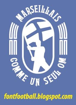 Patch Badge Olympique Marseille Marseillais Comme Un Seul OM Vector_0