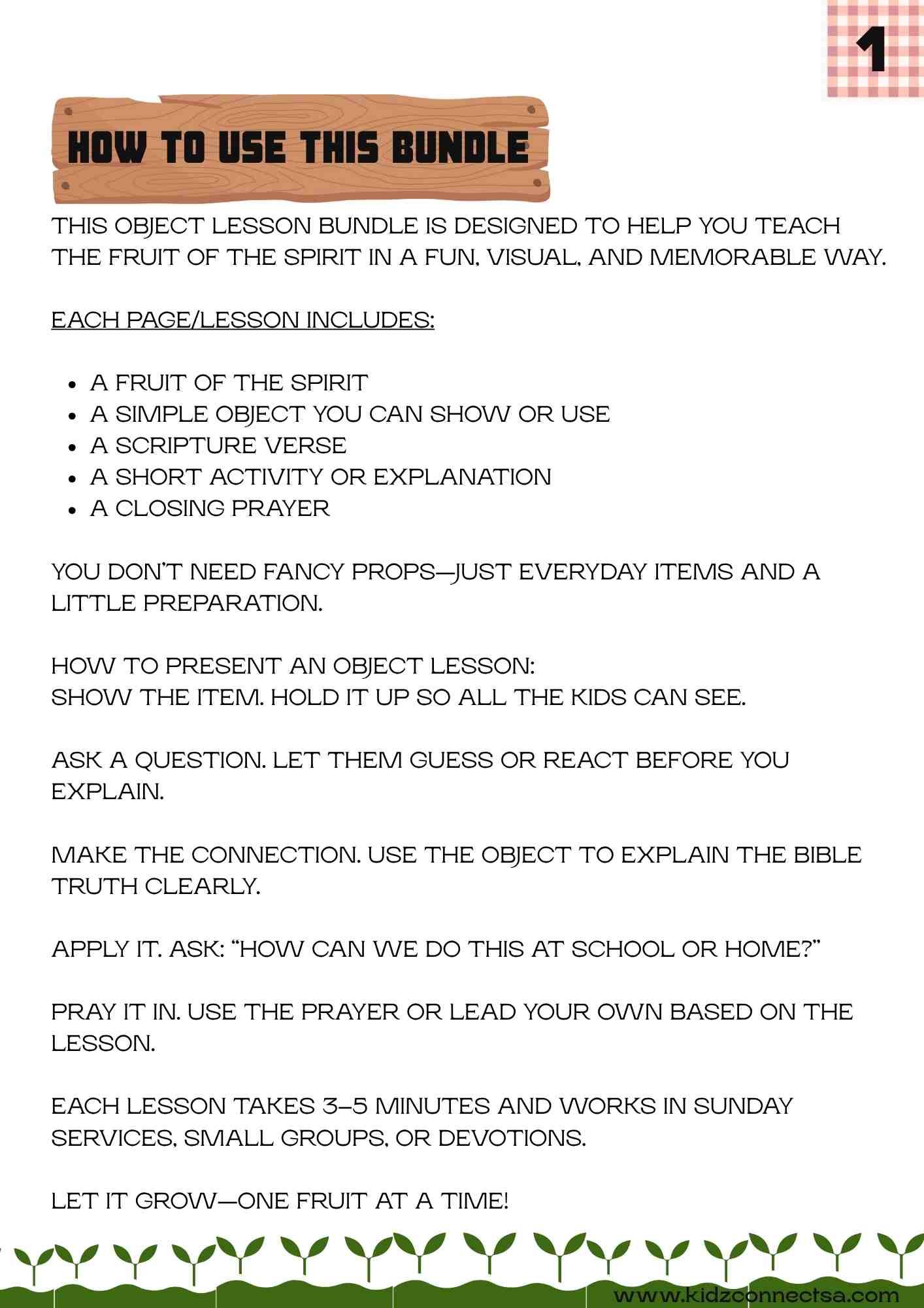 Fruit of the Spirit Object Lesson Bundle – 27 Interactive Lessons for Kids Church_2