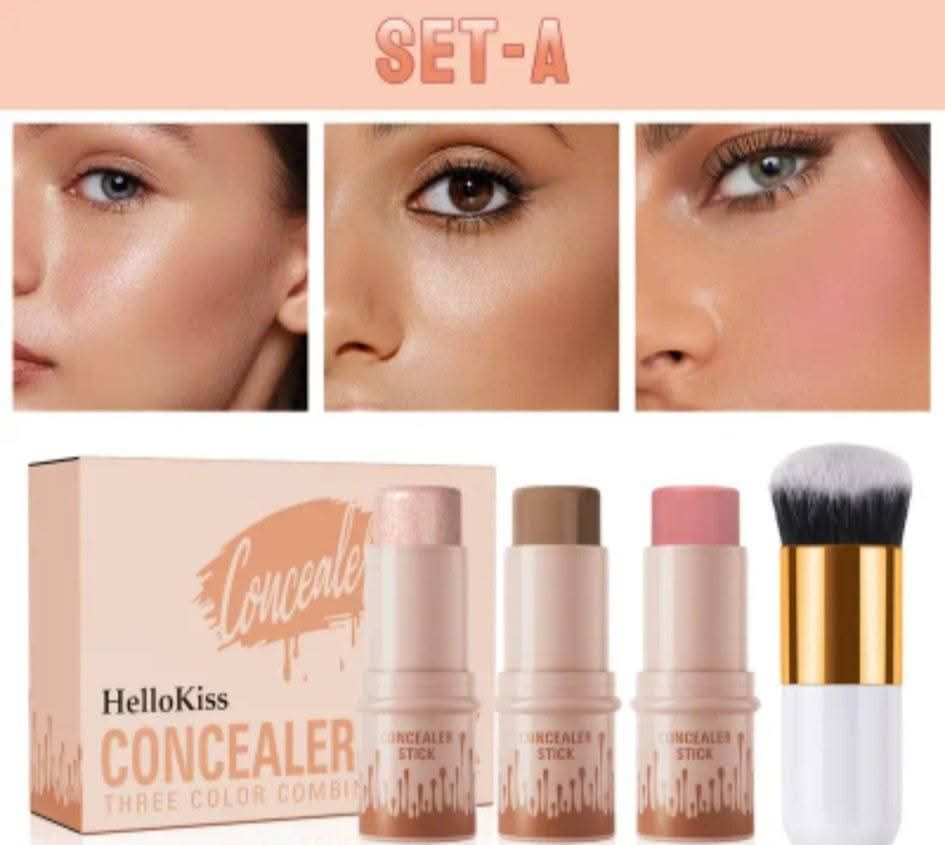 Cream Contour Kit with Brush_1