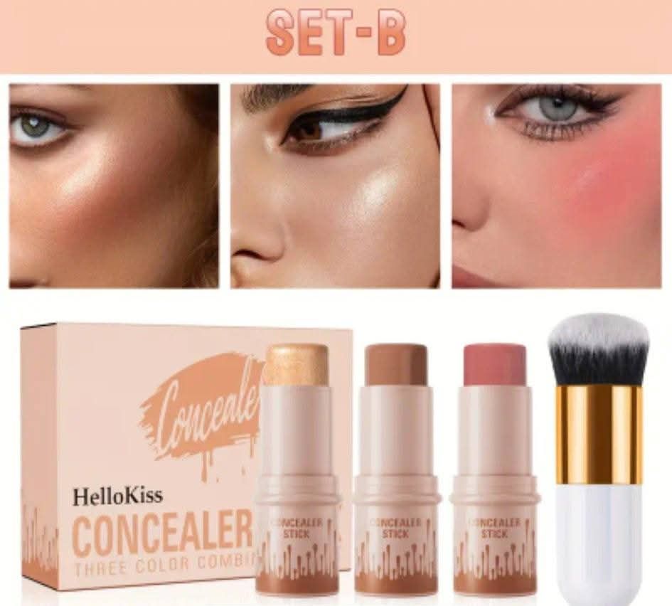 Cream Contour Kit with Brush_2