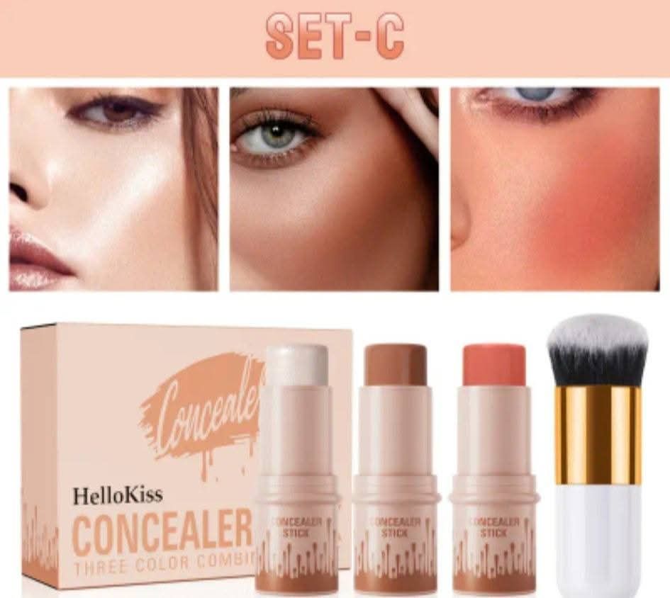 Cream Contour Kit with Brush_3