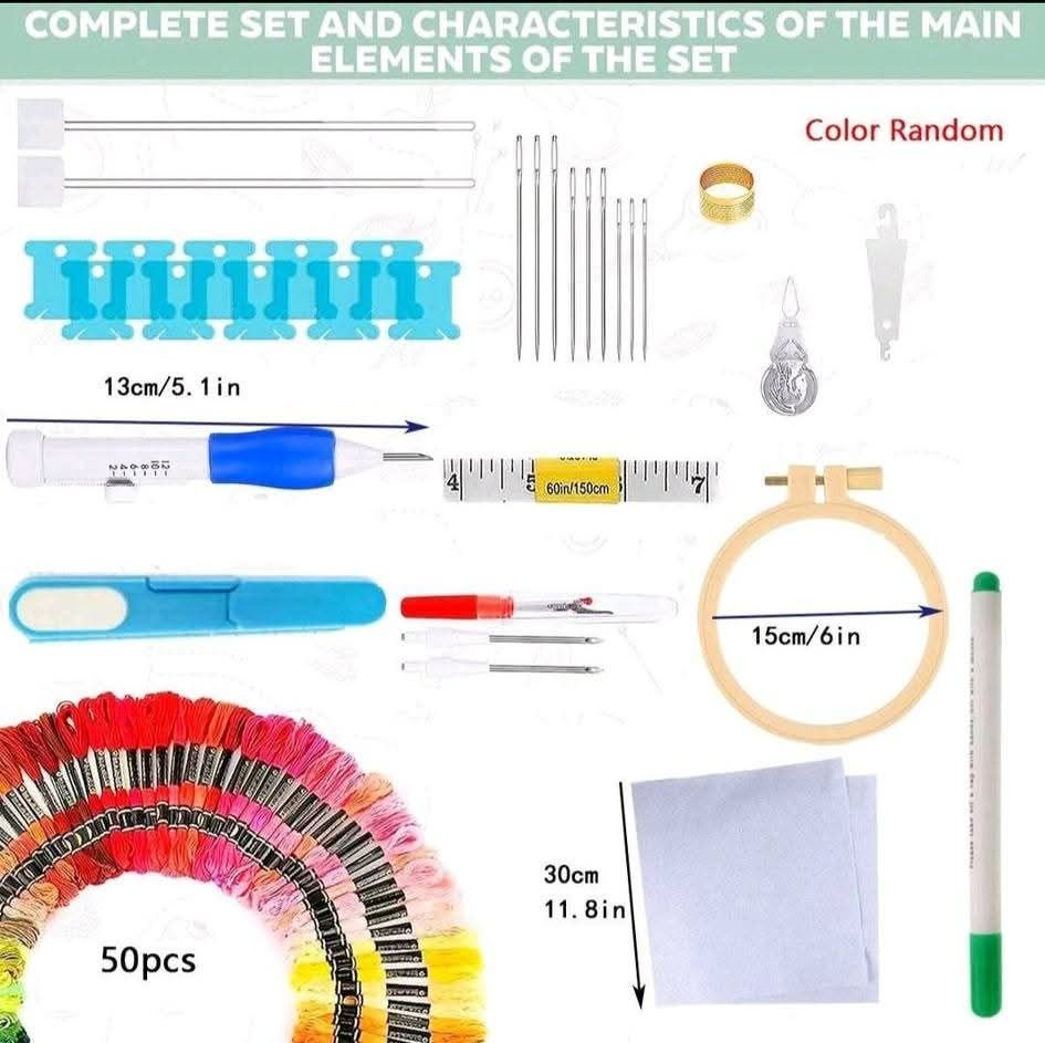 1 Set Embroidery Starter Kit For Beginners_2
