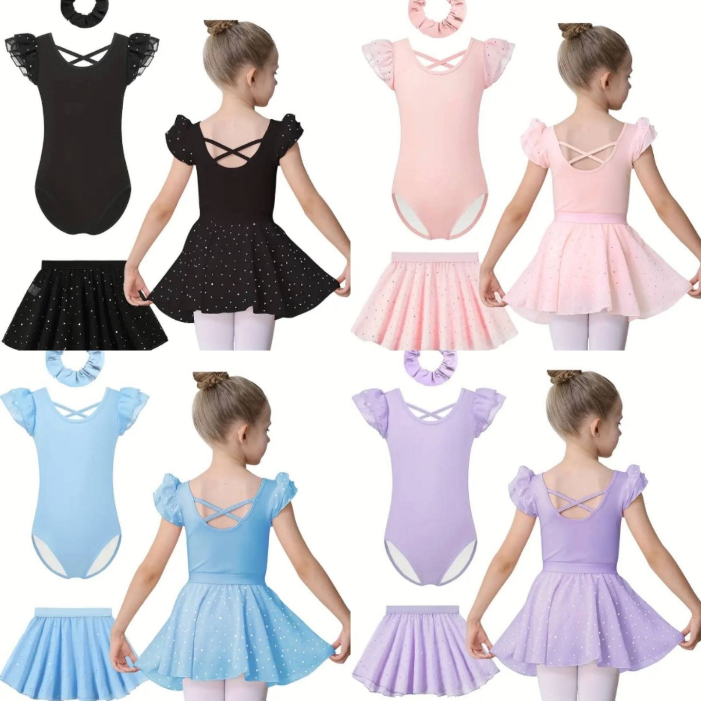3 Piece Gymnastics / Dancer Leotard_0