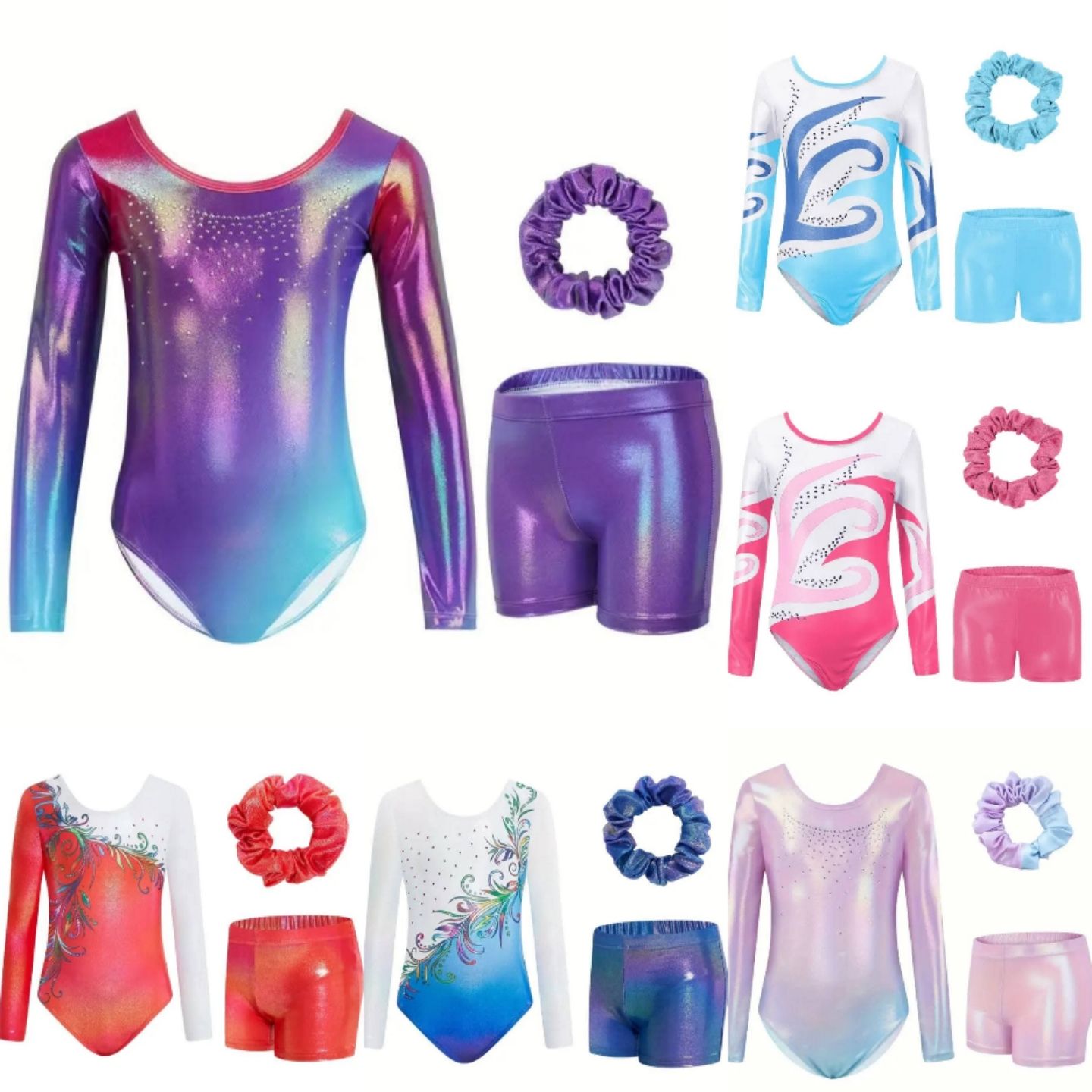 3 Piece Gymnastics / Dancer Leotard_2