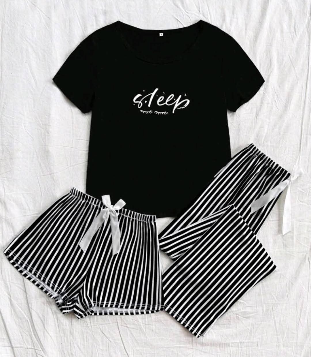 Ladies 3 Piece PJ Sets_3