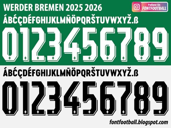 Font Vector Werder Bremen 2025 2026 Shirt_0