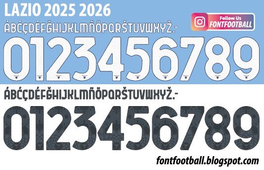 Font Vector Lazio 2025 2026 Shirt_0