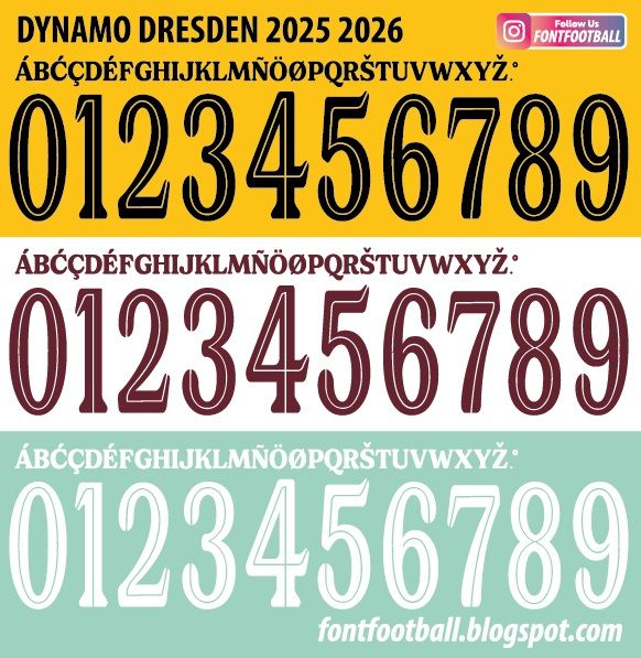 Font Vector Dynamo Dresden 2025 2026 Shirt_0