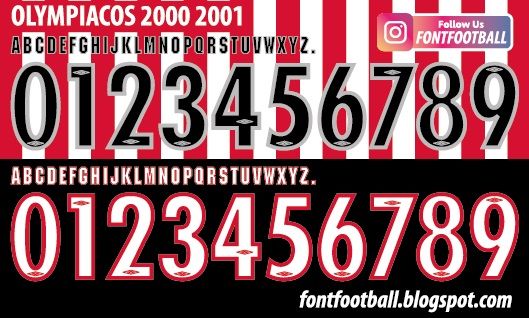 Font Vector Olympiakos FC 2000 2001 Shirt_0