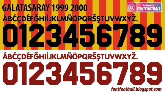 Font Vector Galatasaray 1999 2000 Shirt_0