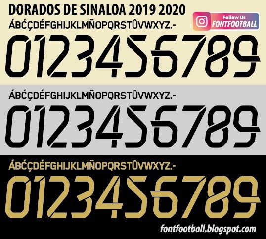 Font Vector Dorados de Sinaloa 2019 2020 Shirt_0