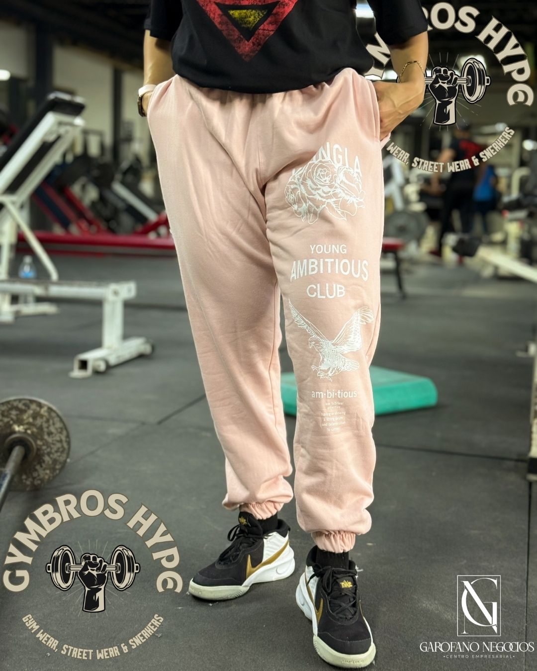 Jogger YoungLA 'Ambitious' pink H7.4_0