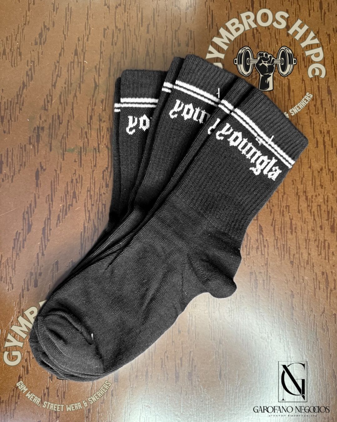 Socks YoungLA 'stripe' black H6.68_0