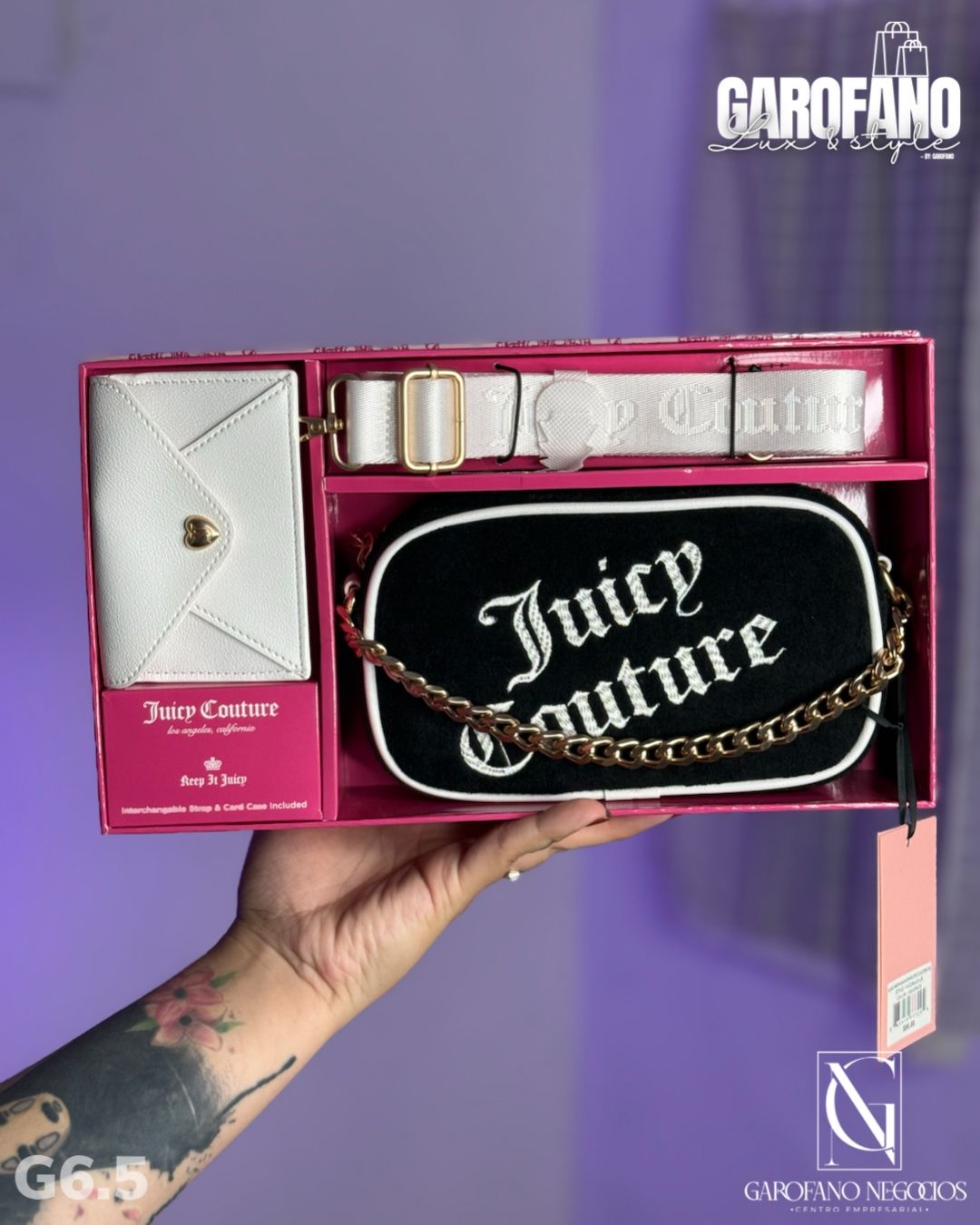 Bolsa Juicy negro/blanco caja G6.5_0