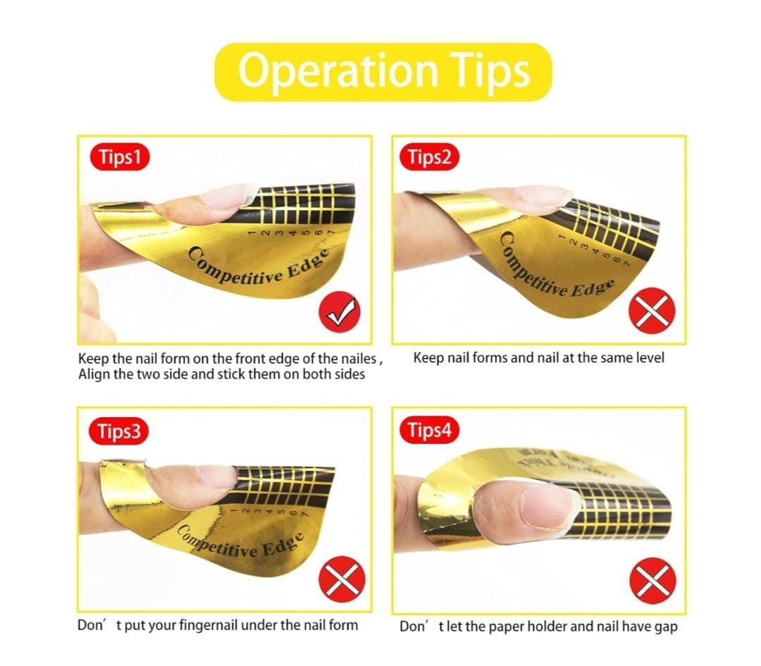 500 Dlices / Roll Nail Form Extension Sticker _2