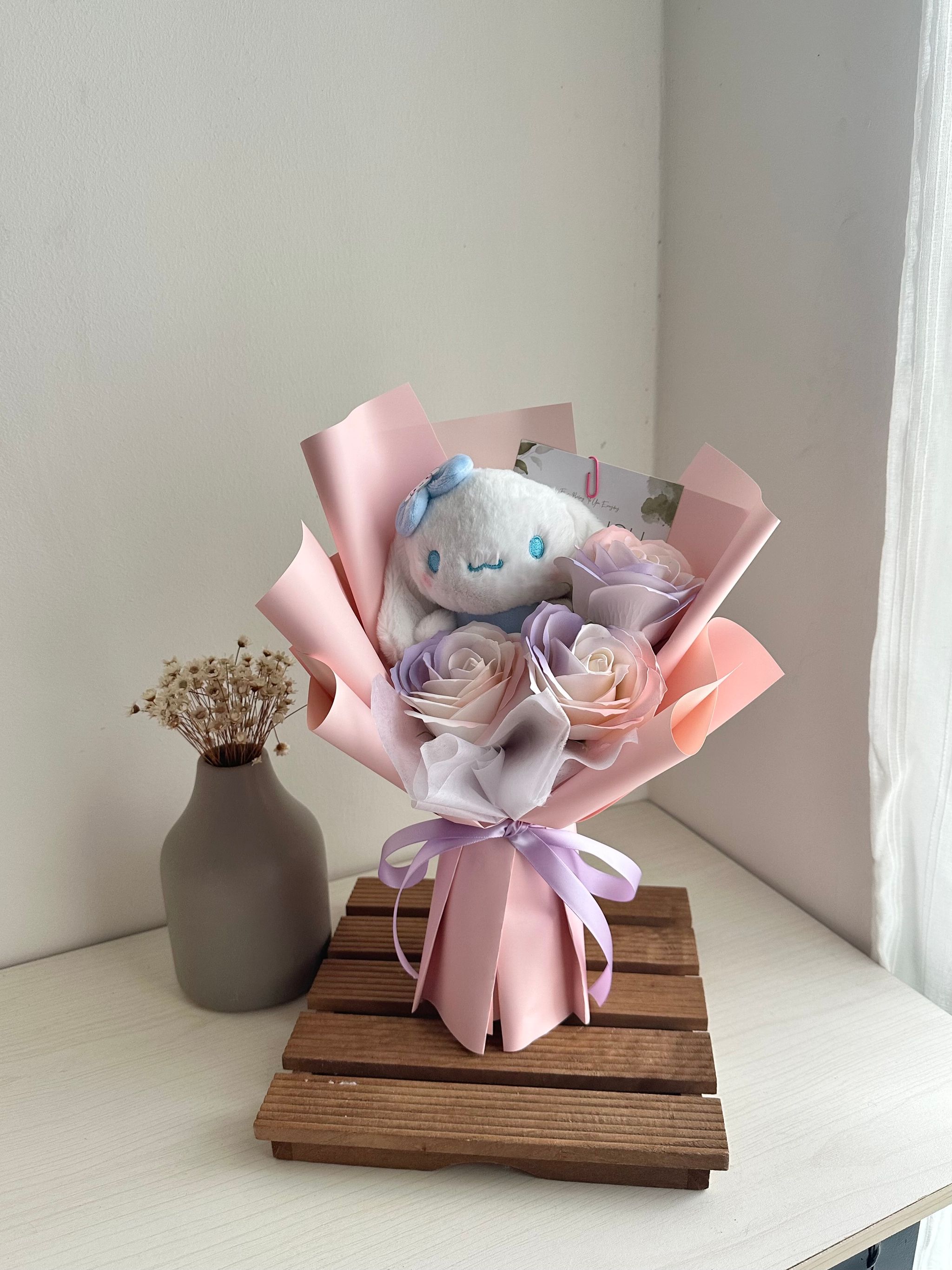 Cinnamoroll 3 Stalk Soap Rose Bouquet _0