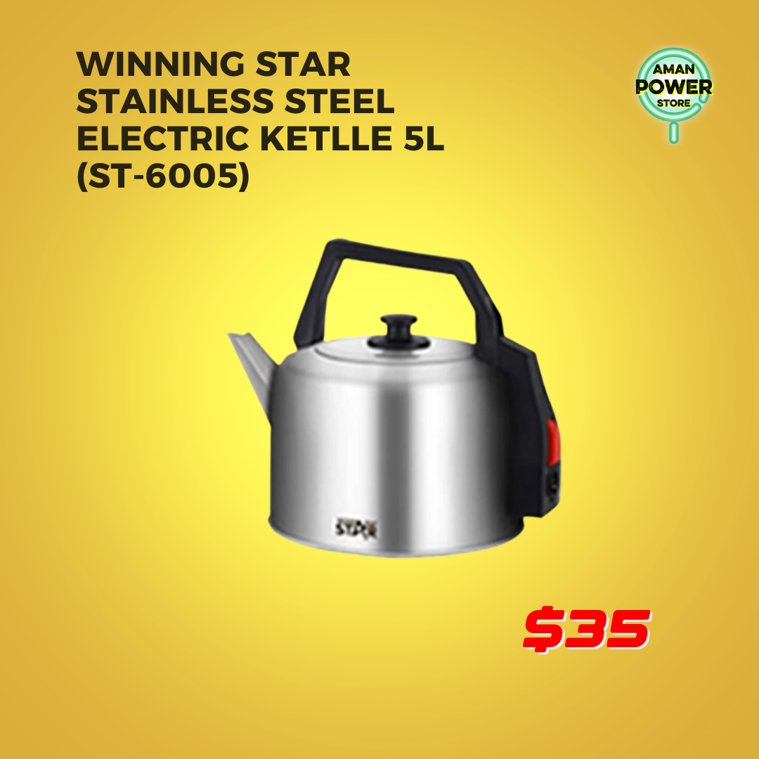 WINNING STAR STAINLESS STEEL ELECTRIC KETLLE 5L (ST-6005)_0