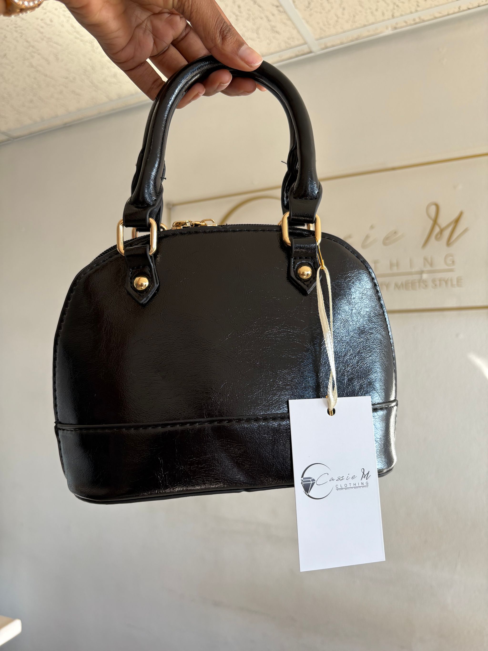 Faux leather Dome bag_5
