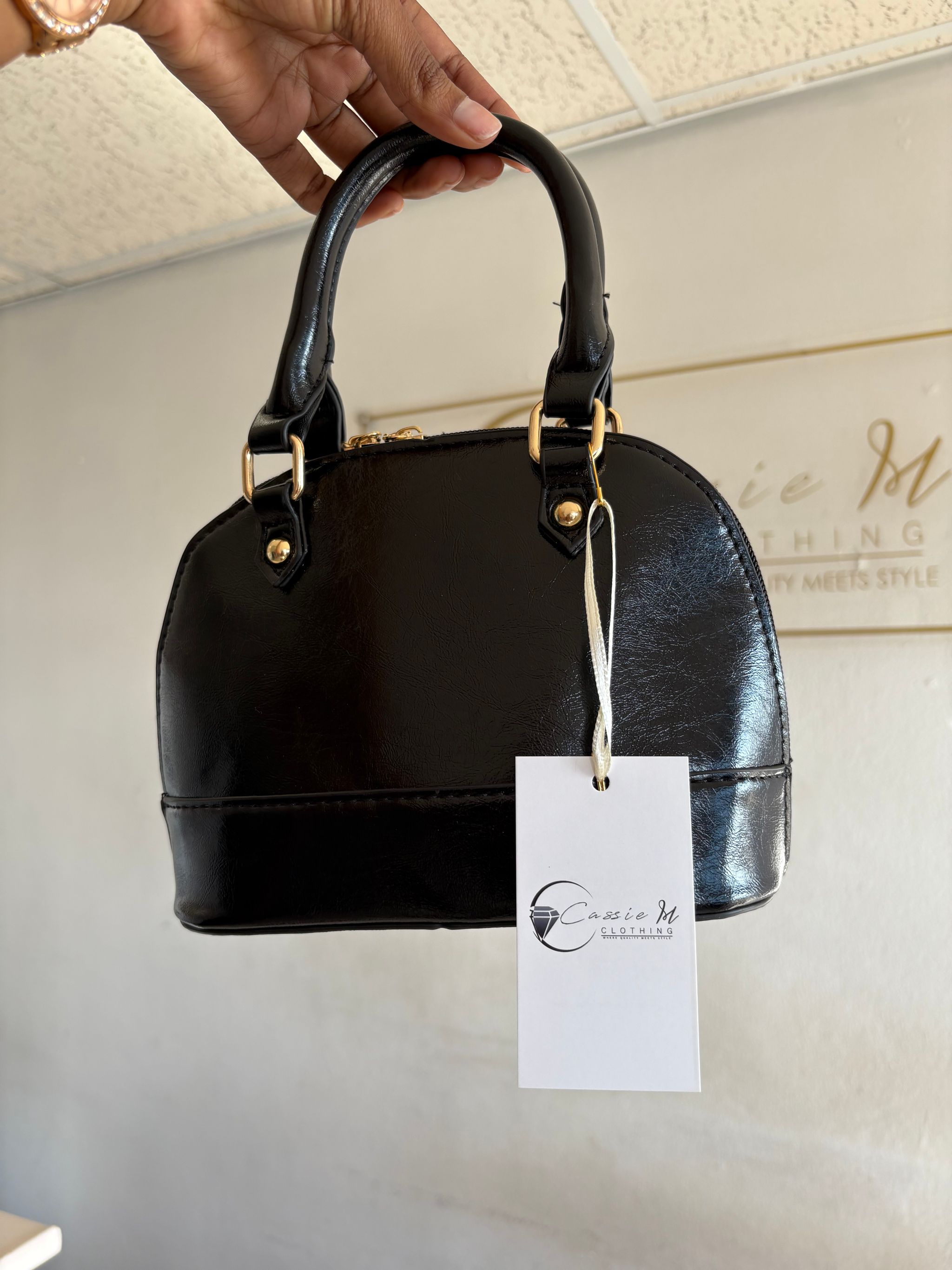 Faux leather Dome bag_6