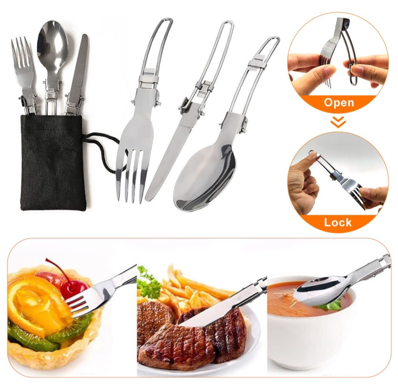 Ultra-Light Portable Outdoor Camping Cookware Stove Cultery Set_1