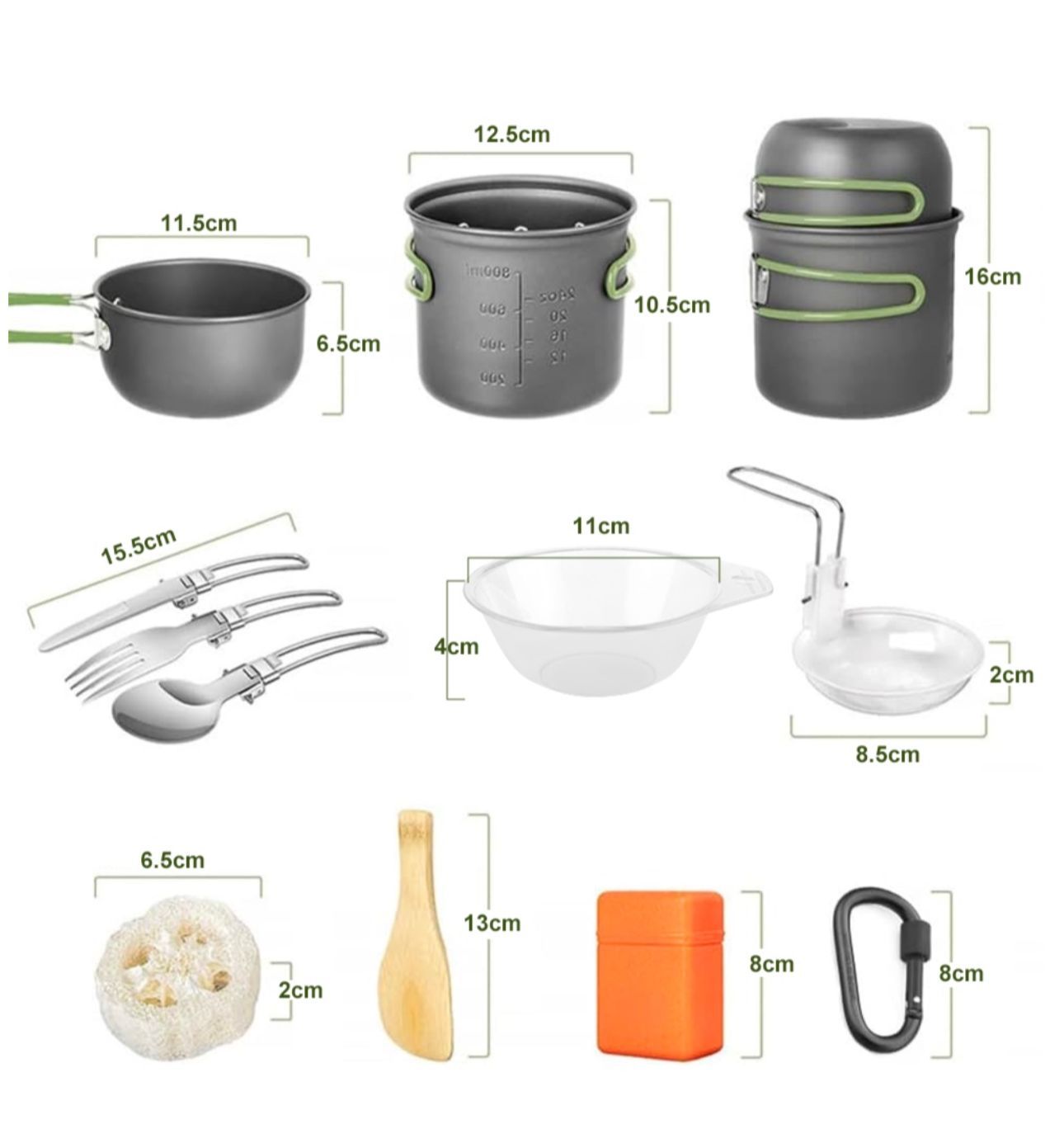 Ultra-Light Portable Outdoor Camping Cookware Stove Cultery Set_2